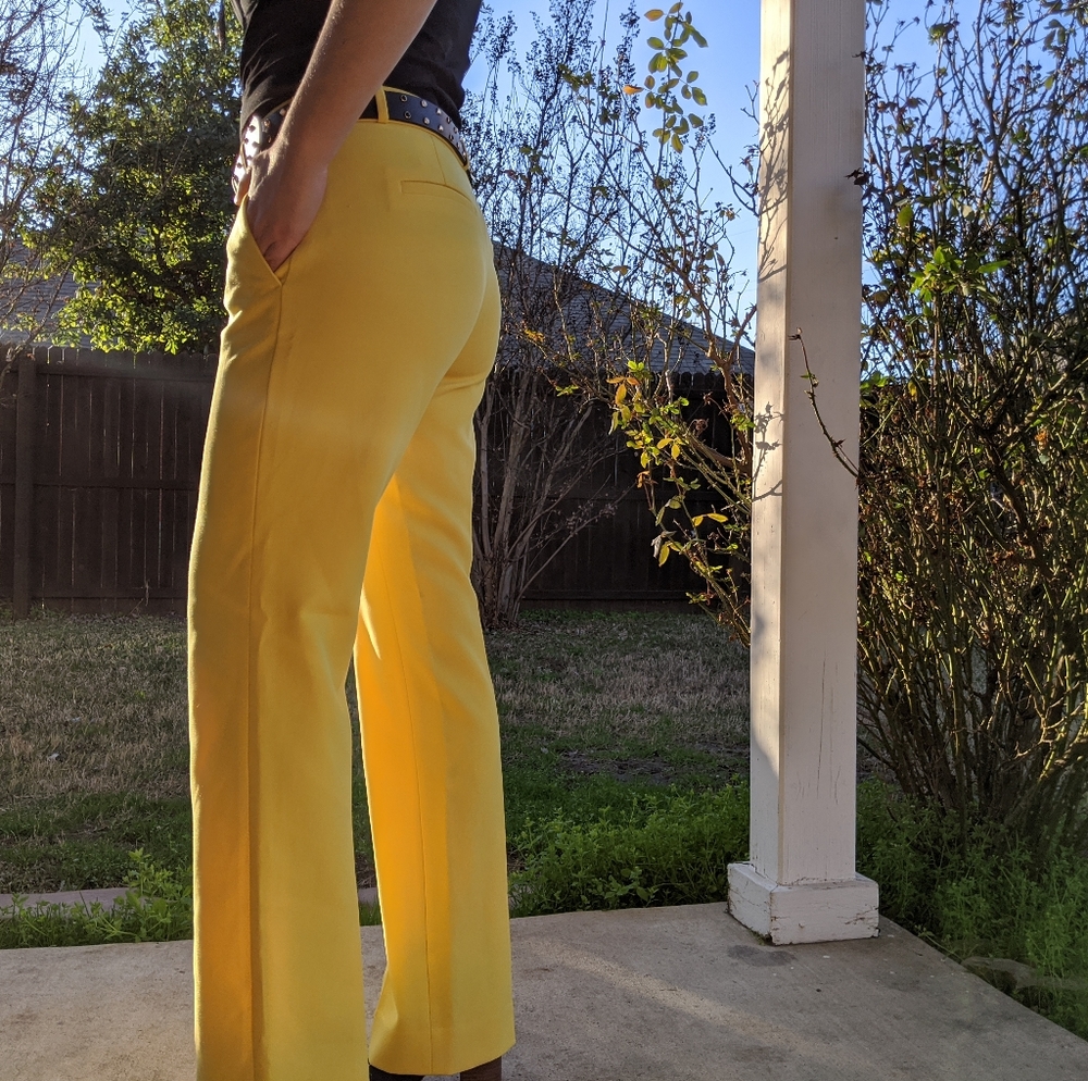 Banana Republic Yellow Logan Flare Trousers